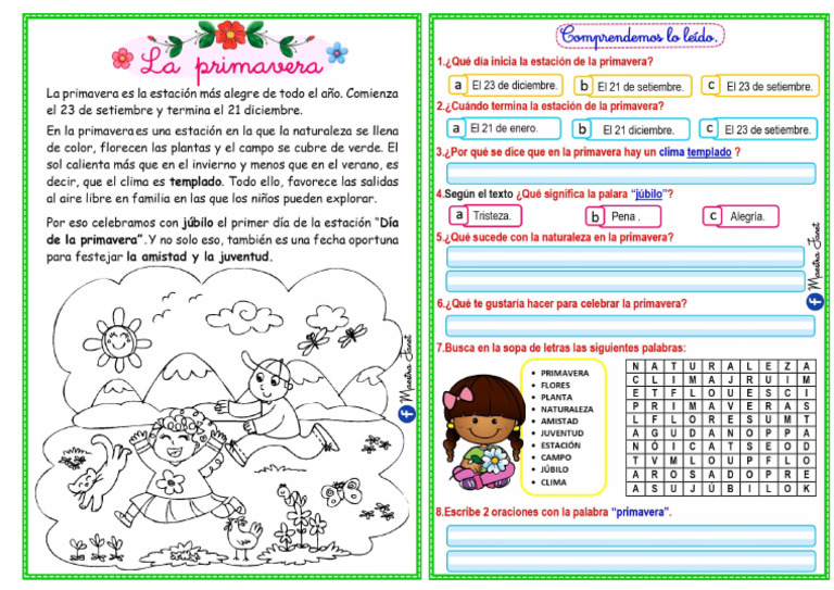 Ficha de La Primavera | PDF