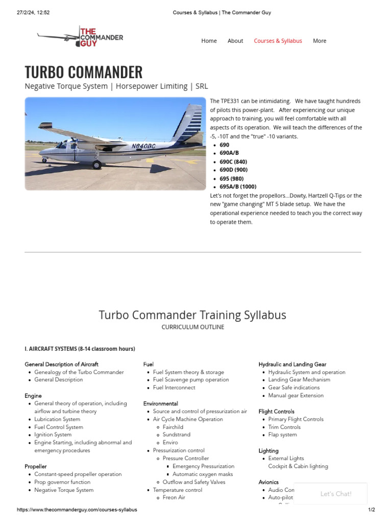 Courses & Syllabus - The Commander Guy | PDF