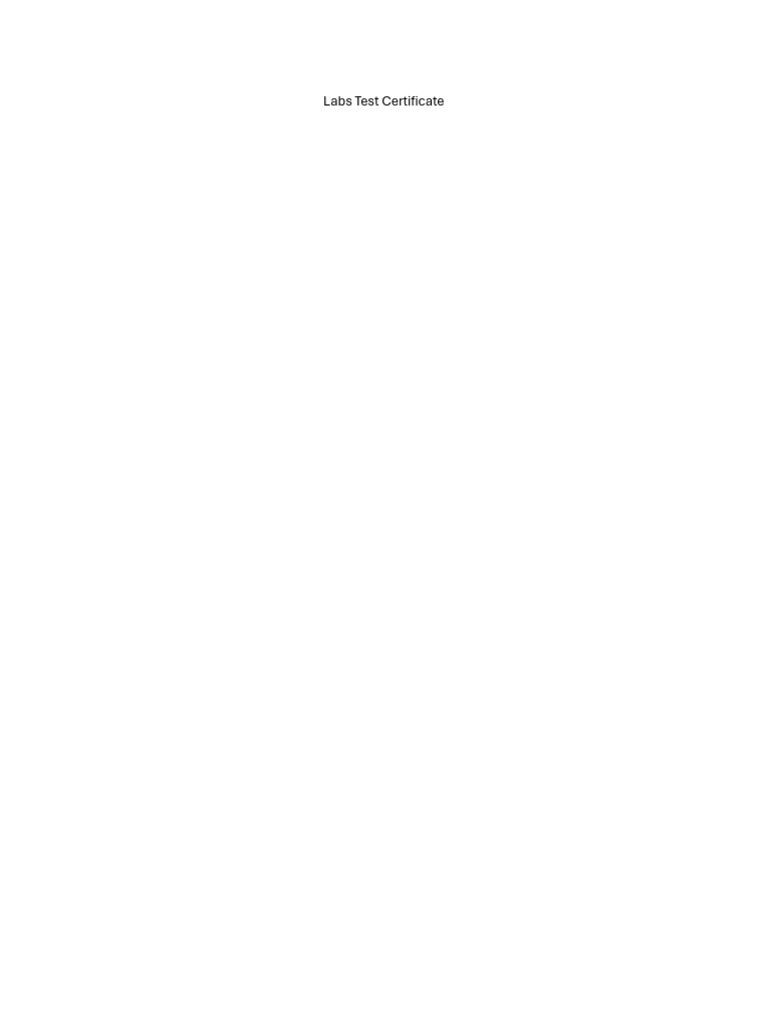 Labs test certificate pdf
