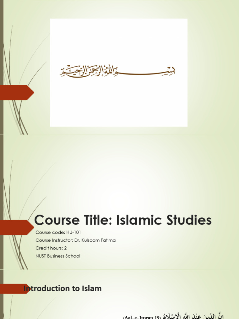 Introduction To The Holy Quran Lecture 1 Pdf
