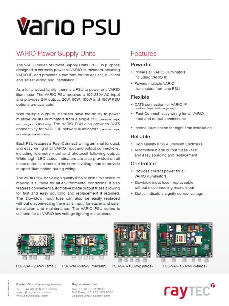 VARIO PSU Datasheet | PDF