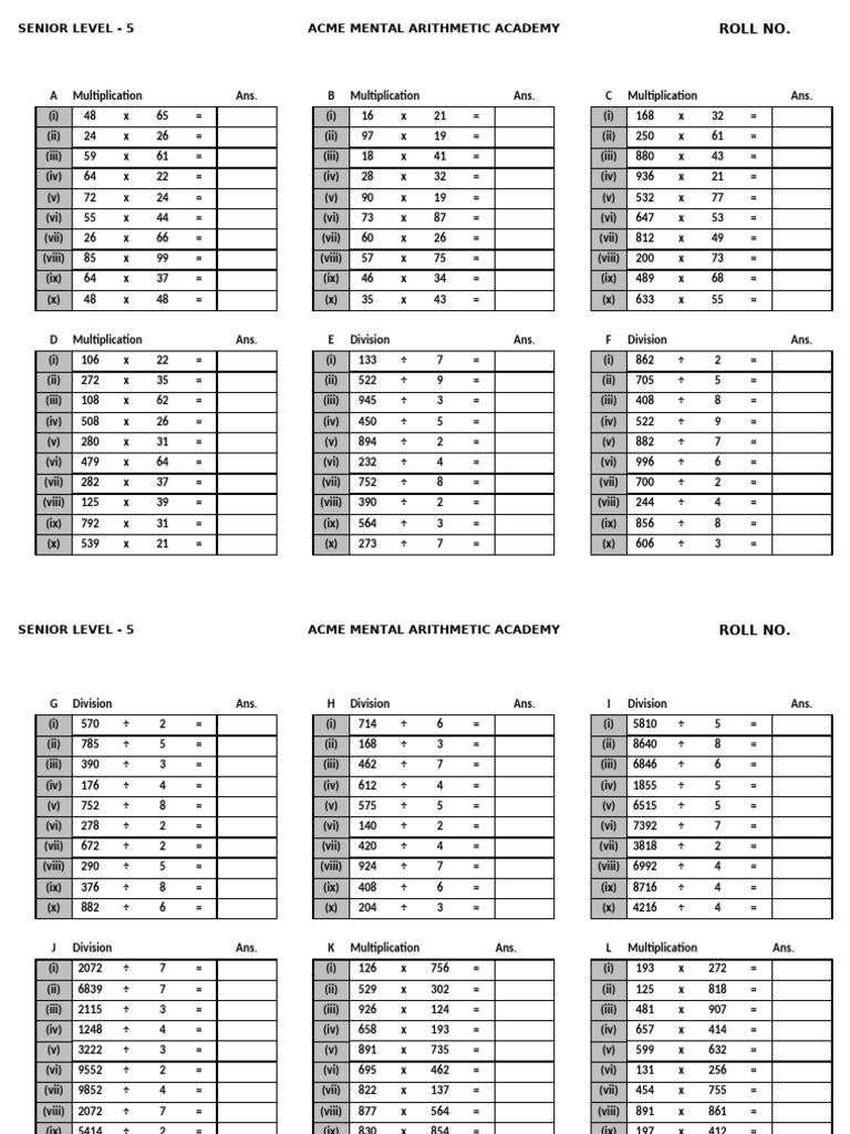 Senior Level 5 With - A | PDF