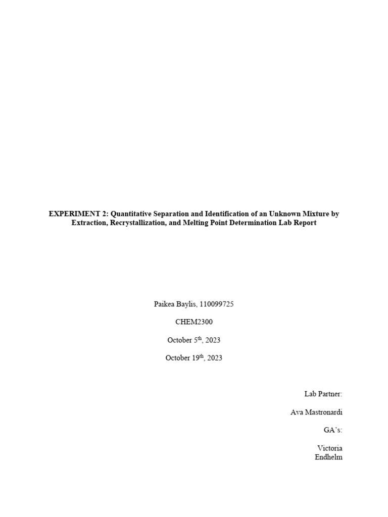 Paikea Exp 2 Lab Report | PDF