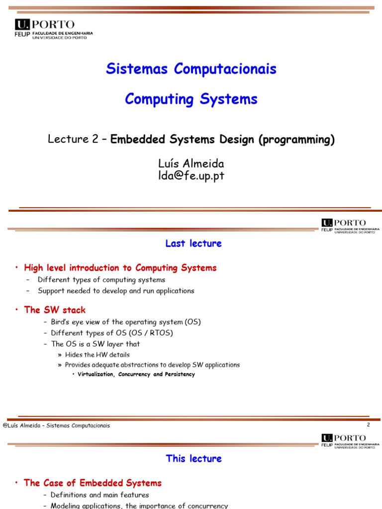 SC Lecture 2 Prog Embedded | PDF