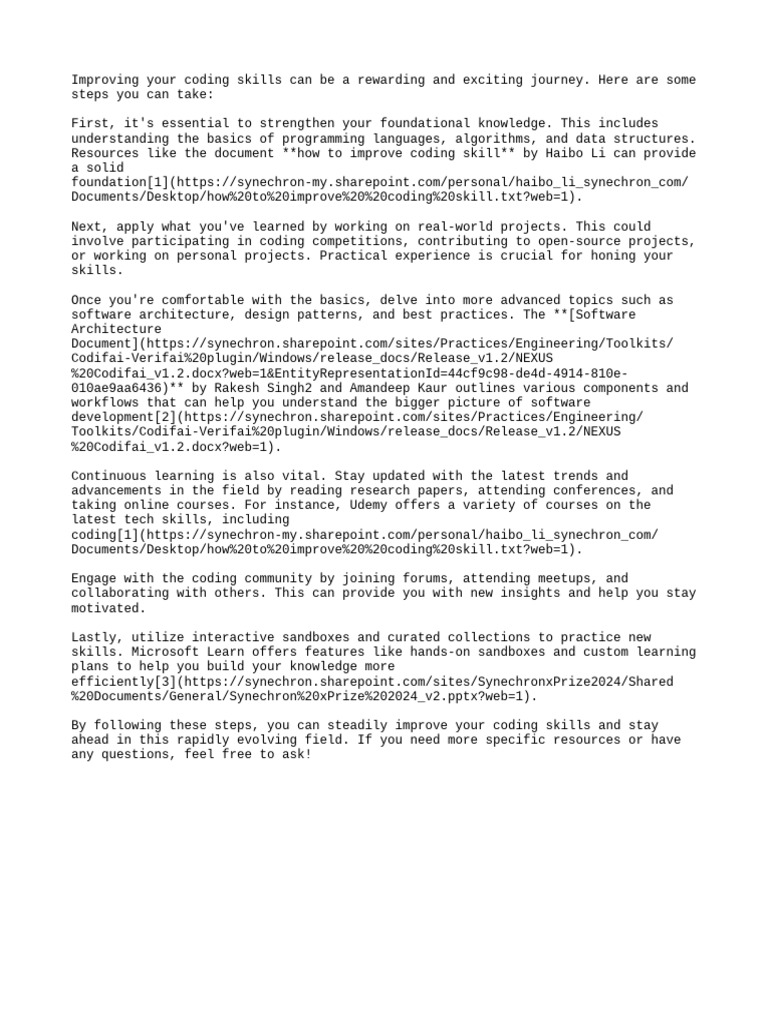 How To Improve Coding Skill Pdf