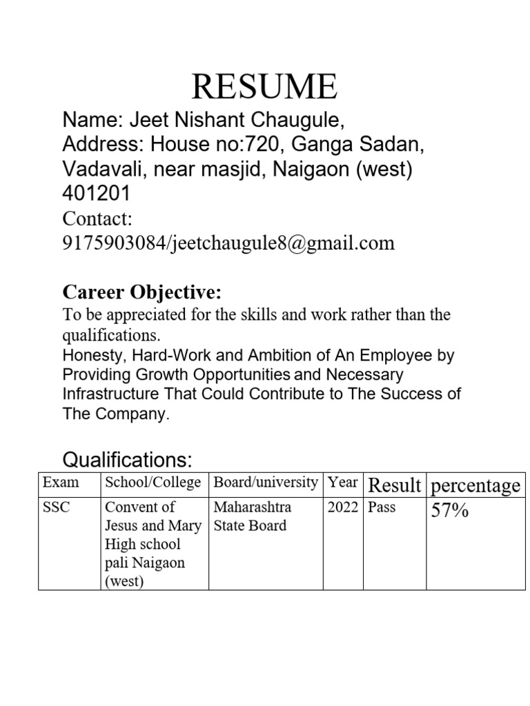 Current Address House No