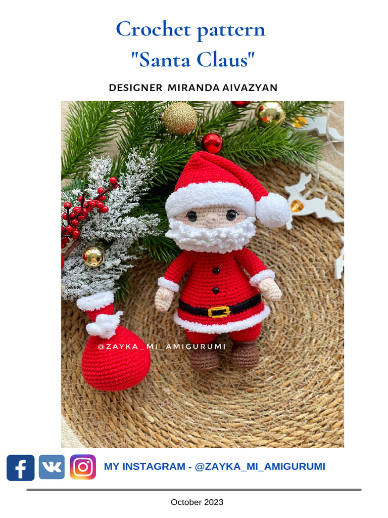 Crochet Pattern Santa Claus | PDF