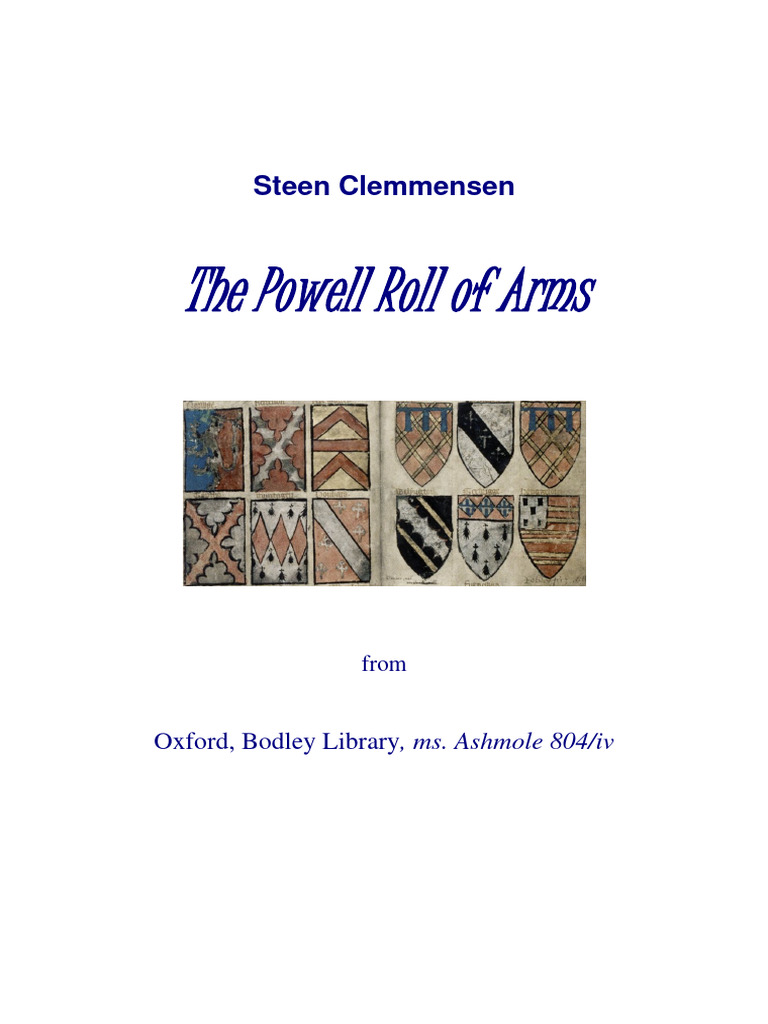 Clemmensen The Powell Roll of Arms | PDF | Baron | Heraldry