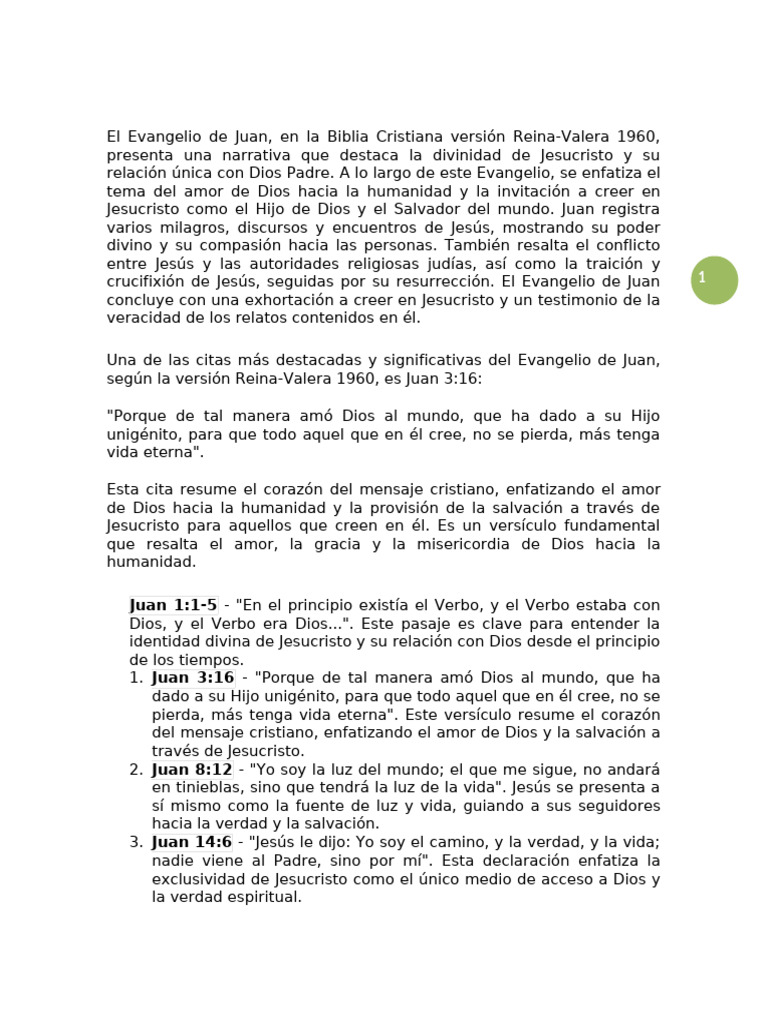 El Evangelio de Juan | PDF