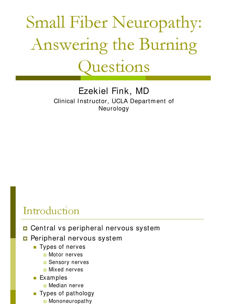 Understanding Small Fiber Neuropathy | PDF | Peripheral Neuropathy | Pain