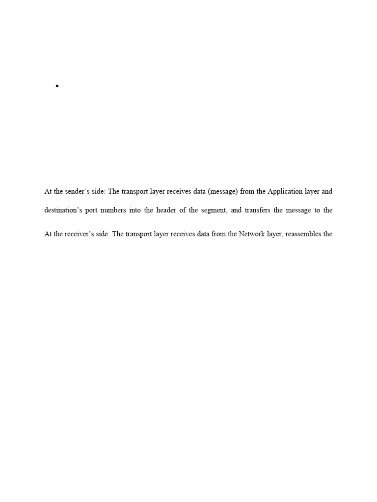 DCN-Unit 5 - Transport Layer - Notes | PDF