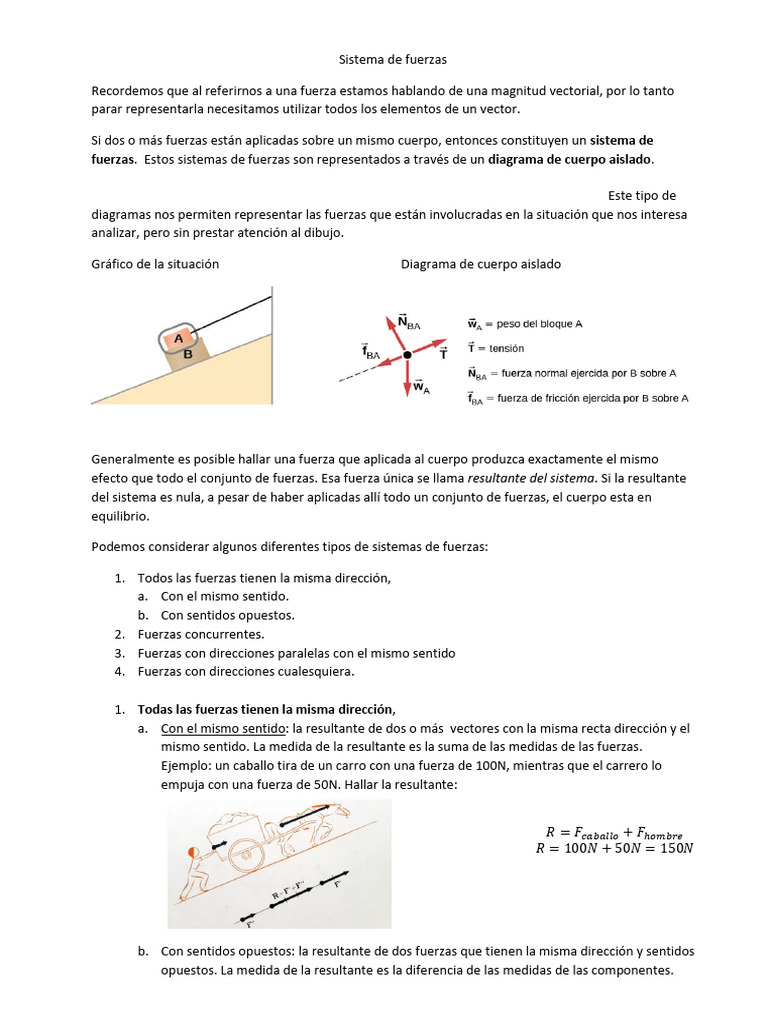 Sistemas De Fuerzas Pdf