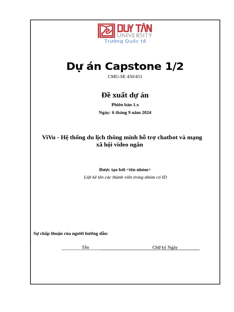MIS - SE Capstone Project Proposal Template 2024-2 | PDF