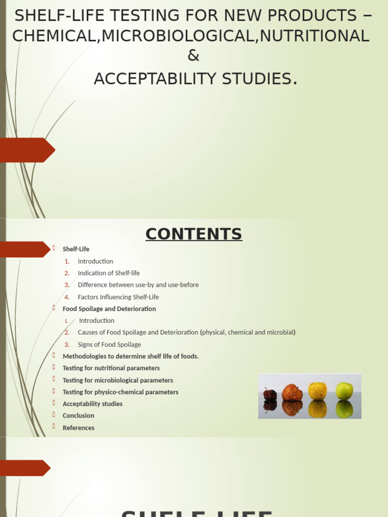 Shelf Life Testing | PDF