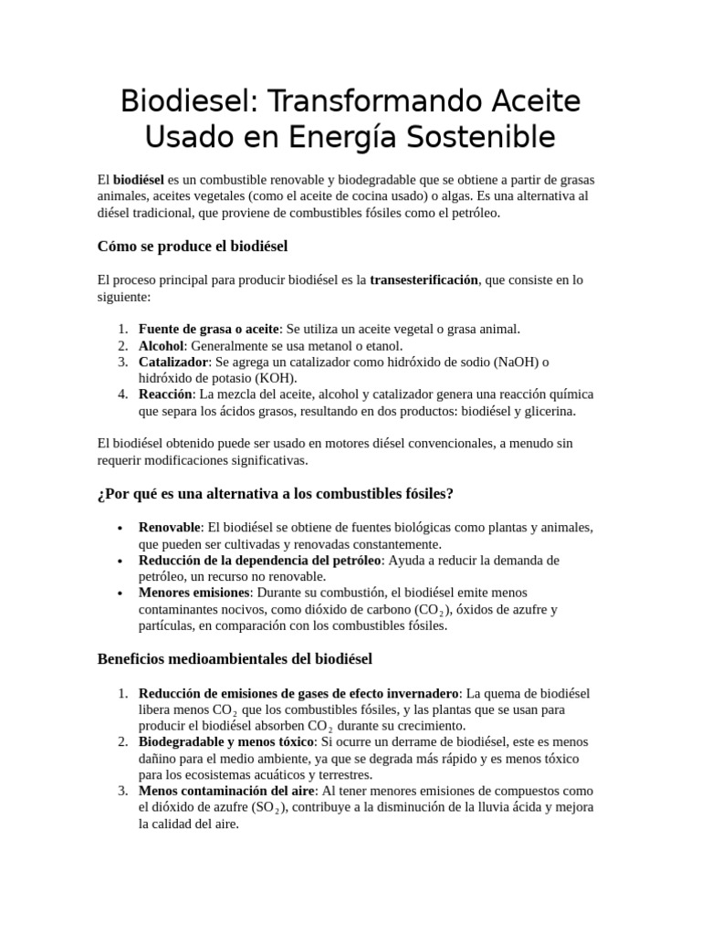Biodiesel | PDF