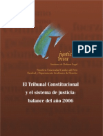 El Tribunal Constitucional y el sistema de justicia_ balance del año 2006