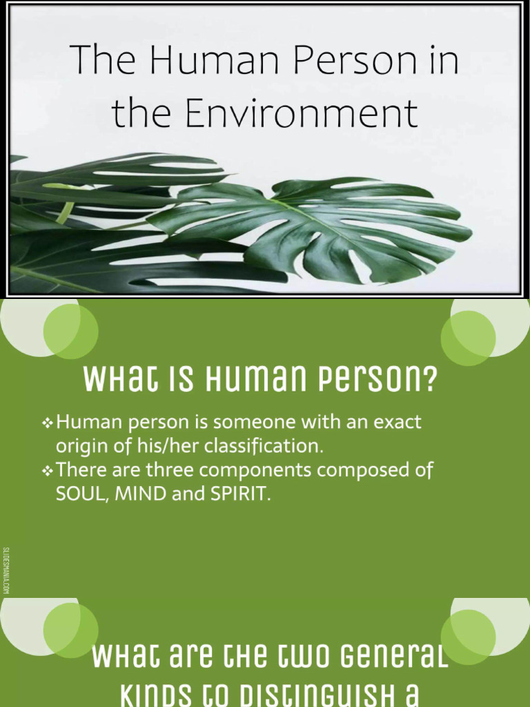 Human Person and The Environment-Compressed | PDF