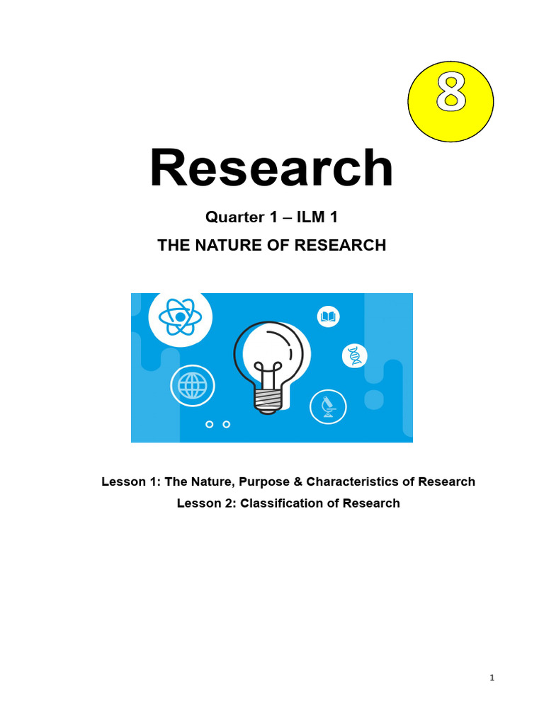 LAS 1 The Nature of Research Research 8 Q1 ILM 1 | PDF | Knowledge ...