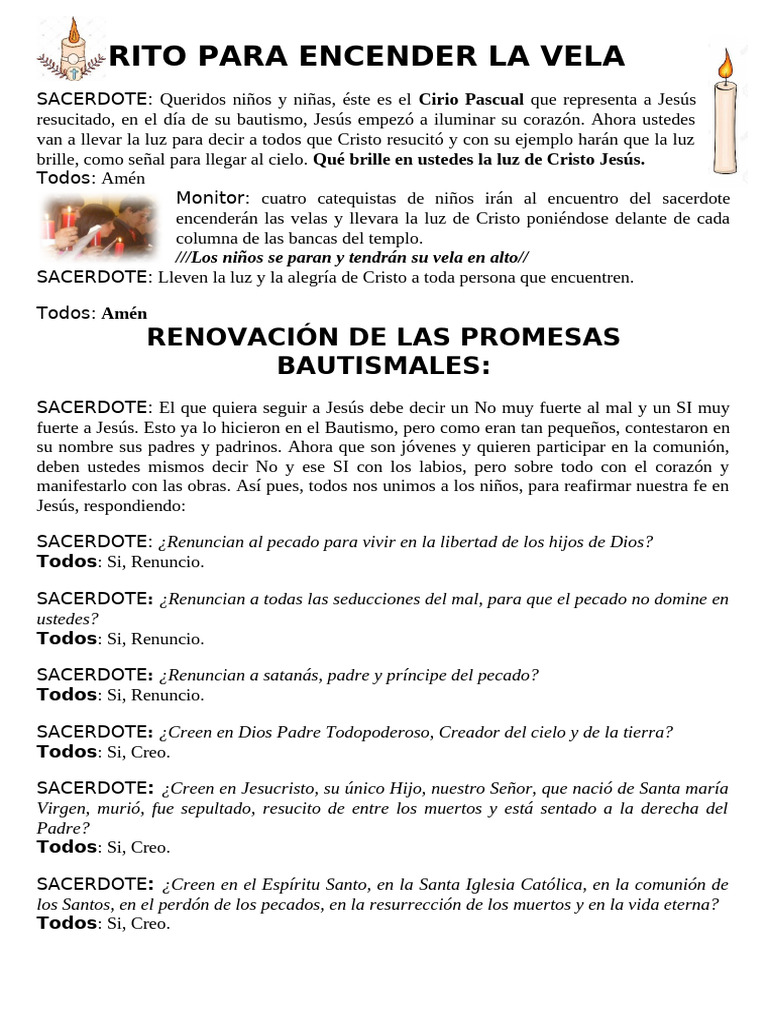 Rito para Encender La Vela | PDF
