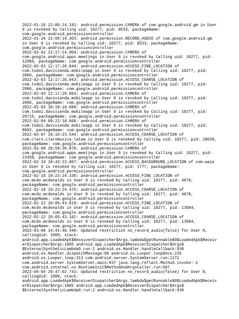Perm Debug Info | PDF