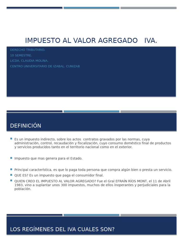 Impuesto Al Valor Agregado Iva | PDF