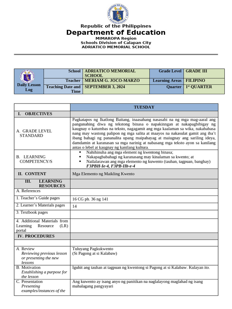 Problema at Solusyon sa Kwento | PDF | Cognition | Behavior Modification