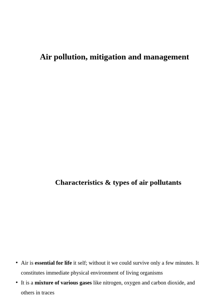 Lecture 4 - Air Pollution | PDF