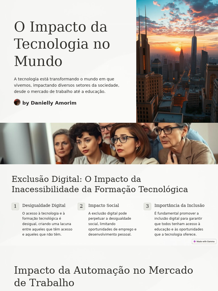O Impacto Da Tecnologia No Mundo | PDF
