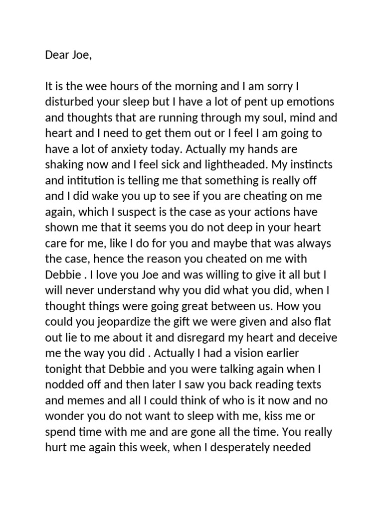 Dear Joe | PDF