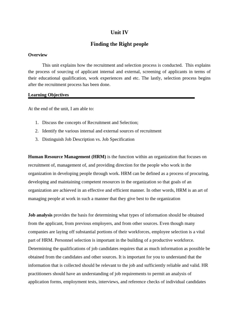 Finding The Right People | PDF