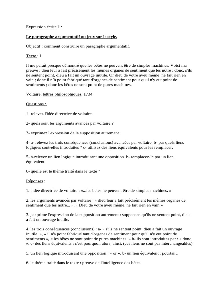 Texte Argumentatif Candide | PDF