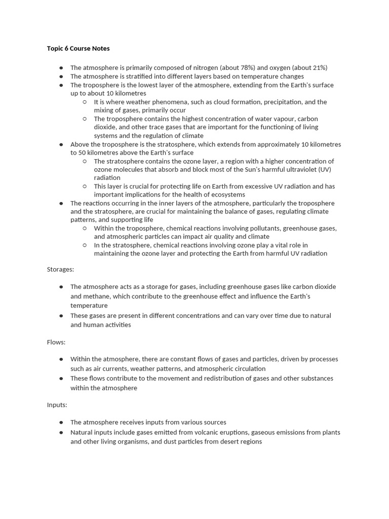 Topic 6 Course Notes | PDF