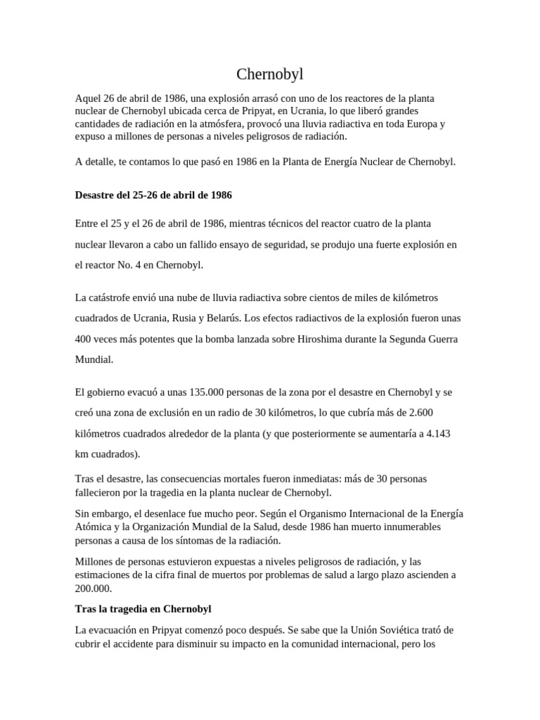 Chernobyl | PDF