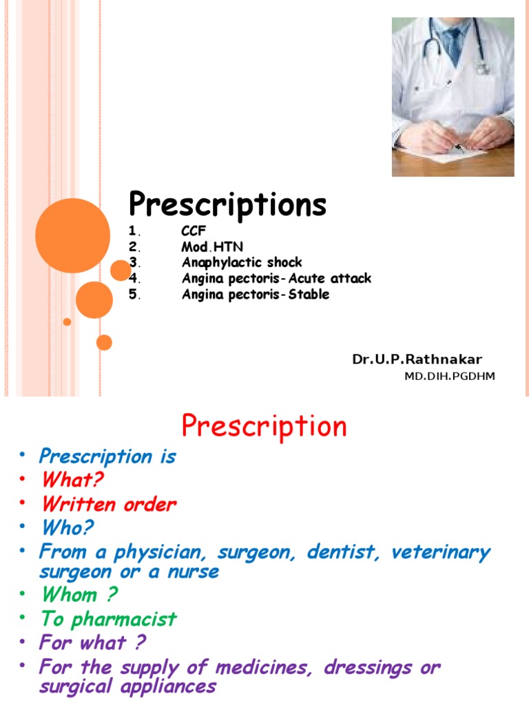 Prescription Writing Guide | PDF | Medical Prescription | Healthcare ...