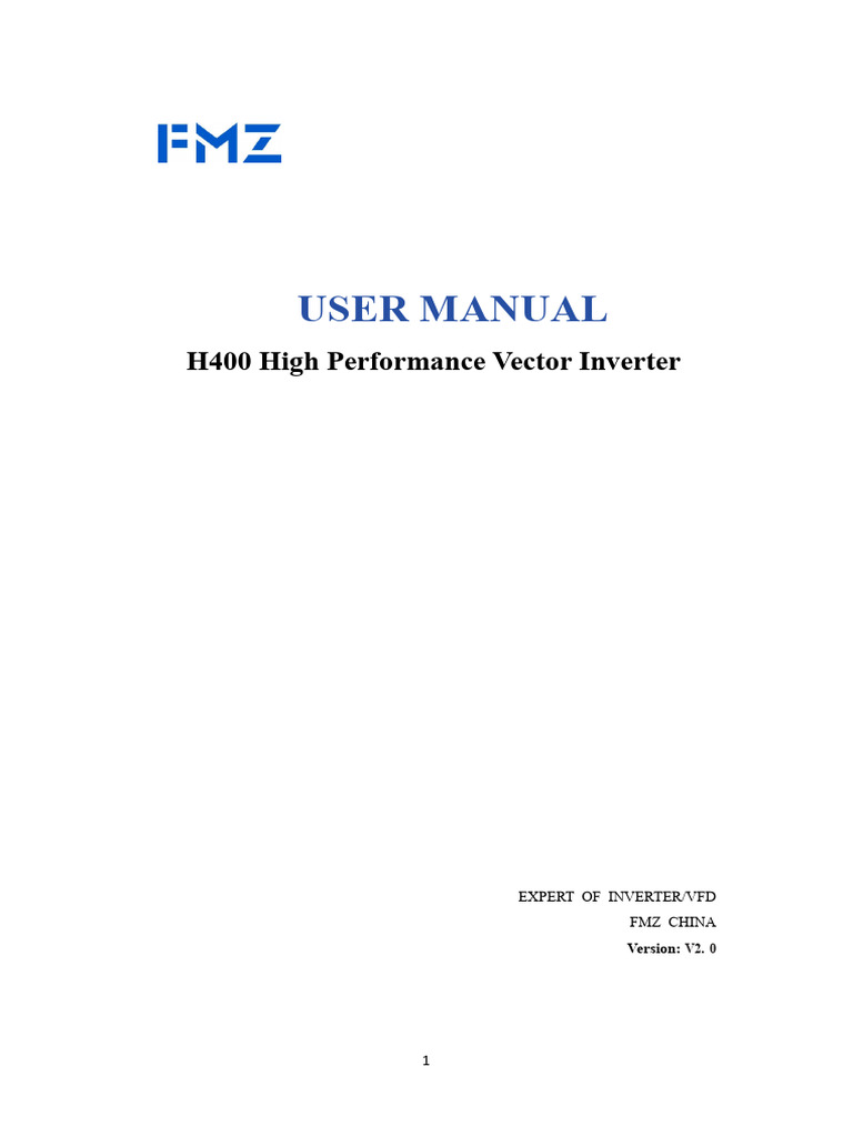 FMZ h800 VVVF | PDF