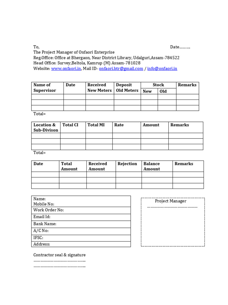 Billing Format Pdf Pdf