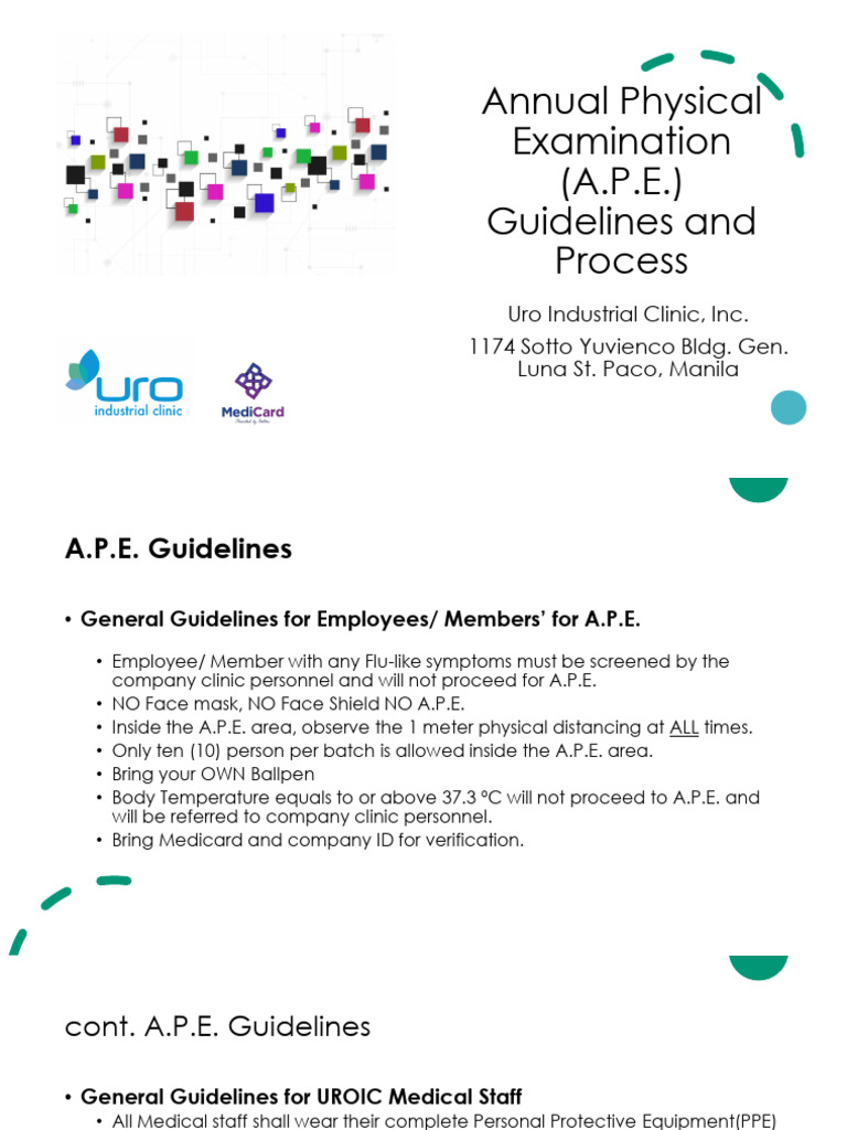 A.P.E. Guidelines From UROIC | PDF