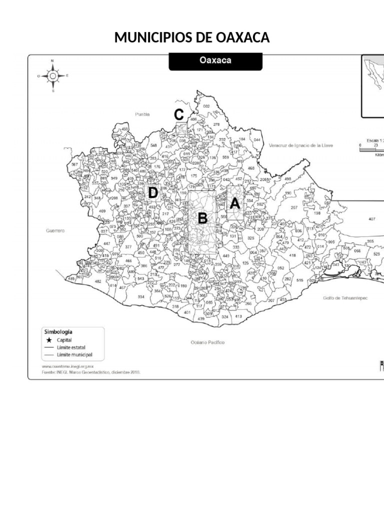 MAPAS DE MUNICIPIO,DISTRITOS Y REGIONES OAXACA | PDF