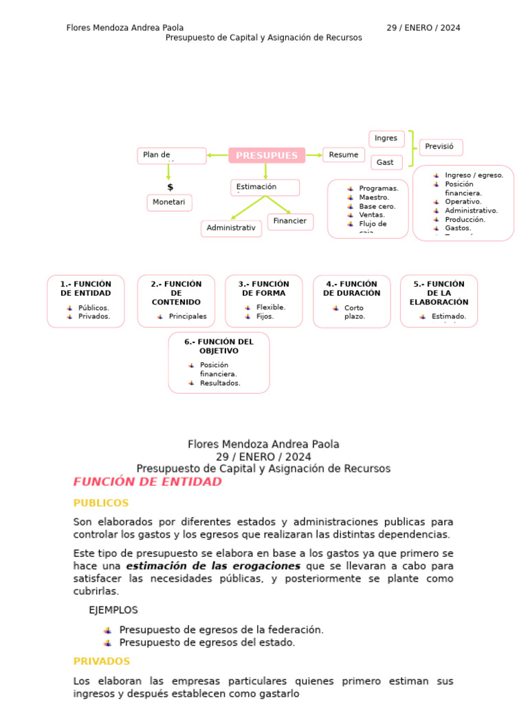 Presupuesto de Capital y Asignación de Recursos (Notas) | PDF