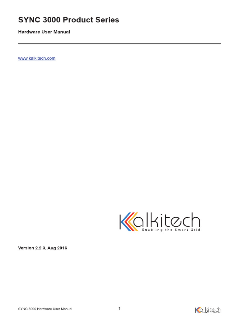 SYNC 3000 Hardware User Manual Rev2.2.3 | PDF | Electrostatic Discharge ...