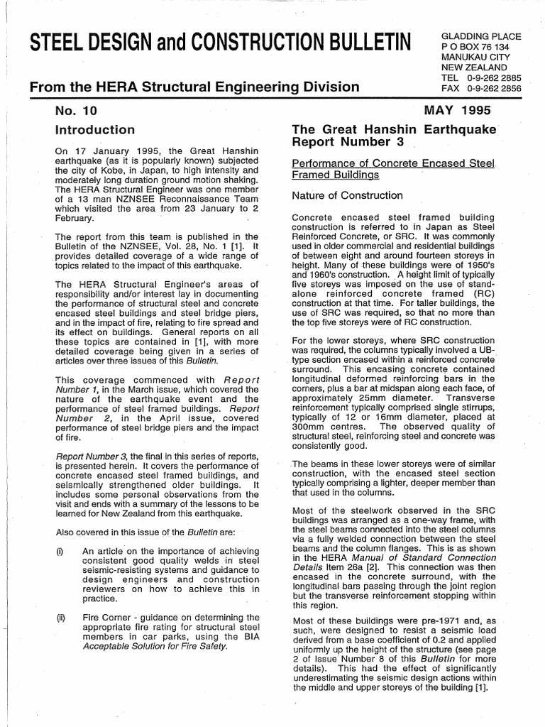 Design & Construction Bulletin 10 (Japansese Earthquake Weld) | PDF