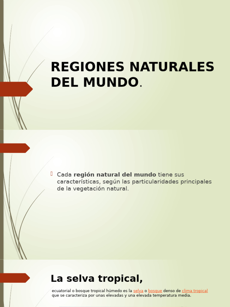 REGIONES NATURALES DEL MUNDO | PDF