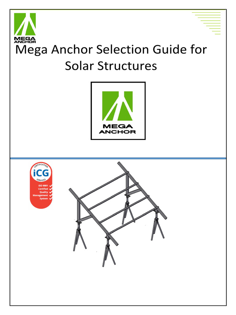 Mega Anchor Selection Guide For Solar Structures | PDF