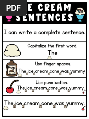 Ice Cream Sentences