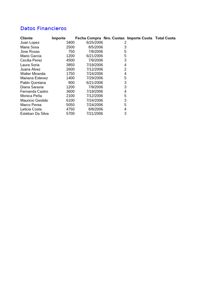 Ejercicio3 Excel Pdf