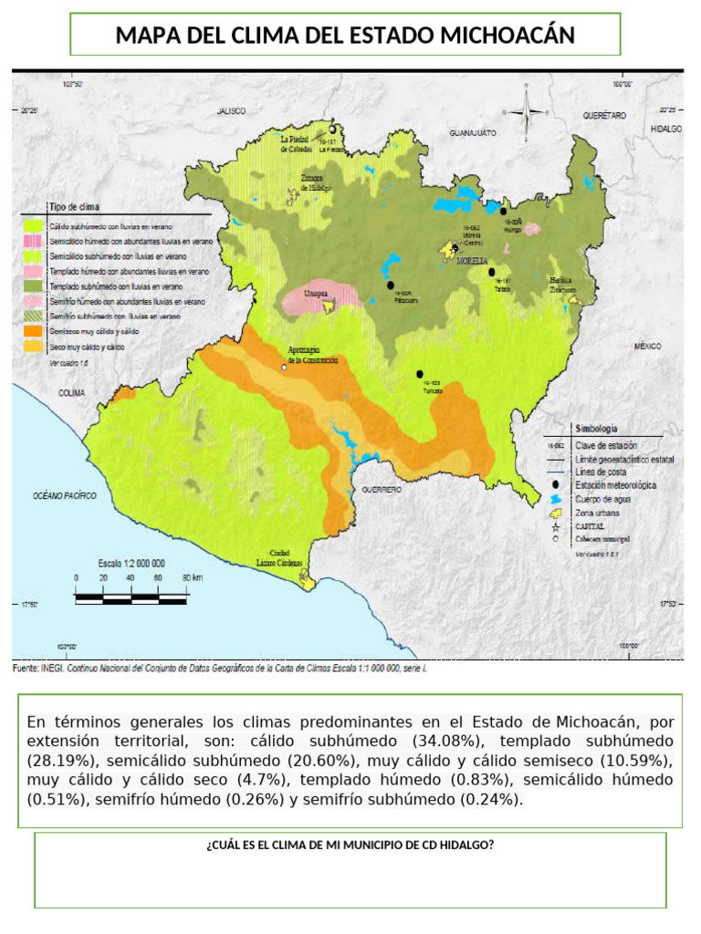 Como Es El Clima En El Estado De Michoacan Michoacán Wikipedia, La
