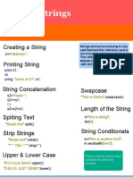 Python Strings Reference Card