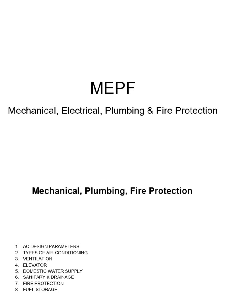MEPF Systems Overview and Guidelines | PDF | Air Conditioning ...