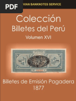 1877 Billetes Fiscales de Emision Pagadera