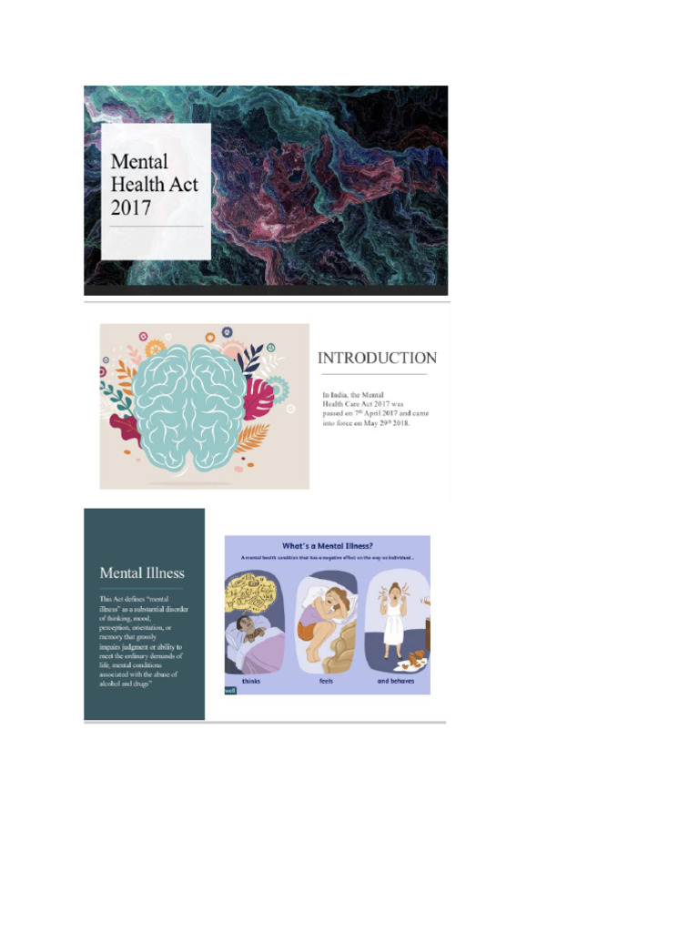 Mental Health Act 2017 Individual Differences Pdf